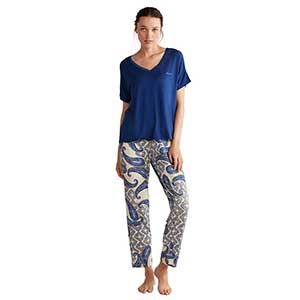 Pyjama Women's Short Sleeve Long Pants Catherine's