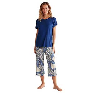 Pyjama Women's Short Sleeve Capri Pants Catherine's