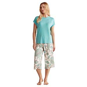 Pyjama Women's Short Sleeve Capri Pants Catherine's