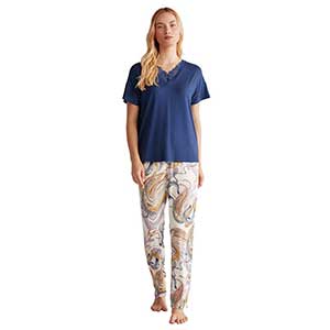 Pyjama Women's Short Sleeve Long Pants Catherine's