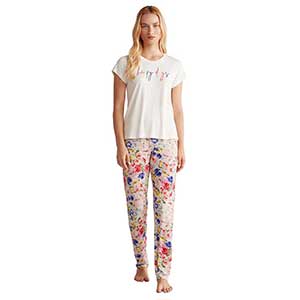 Pyjama Women's Short Sleeve Long Pants Catherine's