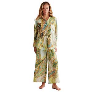 Set Homewear Women's Nightgown Long Sleeve Long Pants Penye Mood