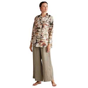 Set Homewear Women's Nightgown Long Sleeve Long Pants Penye Mood