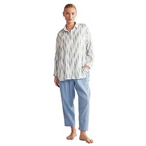 Set Homewear Women's Nightgown Long Sleeve Long Pants Penye Mood