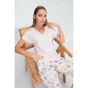 Pyjama Women's Short Sleeve Long Pants Anil