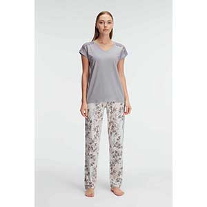 Pyjama Women's Short Sleeve Long Pants Anil