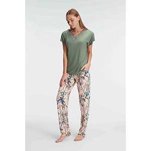 Pyjama Women's Short Sleeve Long Pants Anil