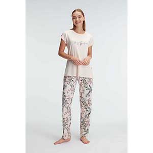 Pyjama Women's Short Sleeve Long Pants Anil