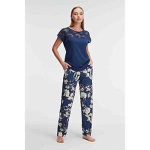 Pyjama Women's Short Sleeve Long Pants Anil