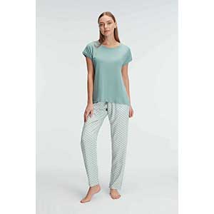 Pyjama Women's Short Sleeve Long Pants Anil