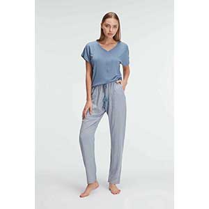 Pyjama Women's Short Sleeve Long Pants Anil