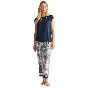 Pyjama Women's Short Sleeve Long Pants Nautica